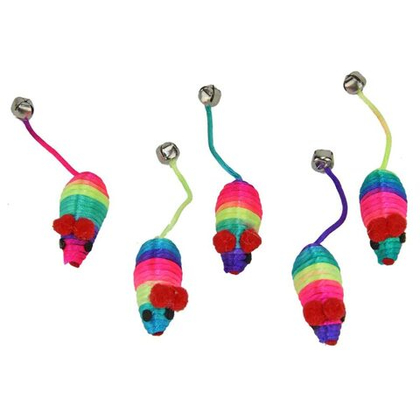 DOGMAN Игрушка для кошек Мышь плетеная звенящая 5 см