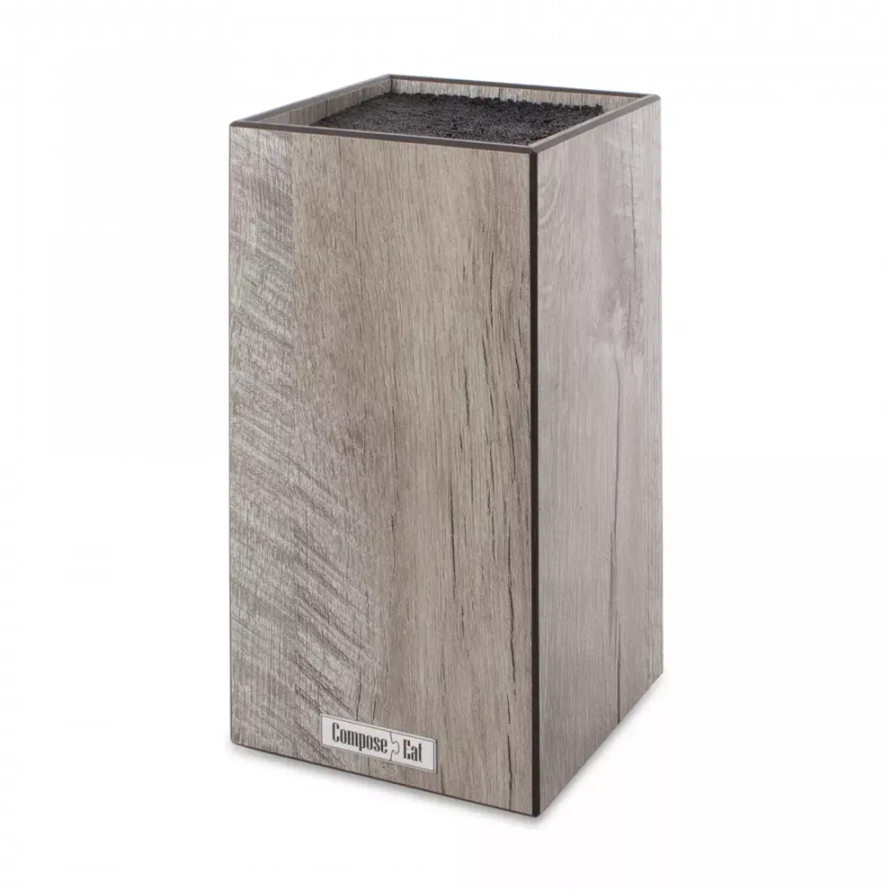 Подставка для кухонных ножей универсальная 11x11x24см ComposeEat дуб светлый