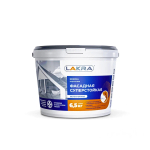 ЛАКРА Краска акриловая фасадная суперстойкая белоснежная 6,5кг (LAKRA)