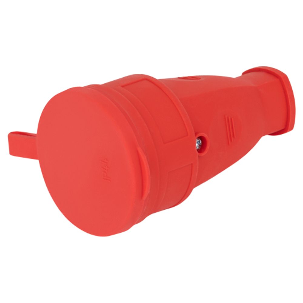Розетка ЭРА RX10-R-IP44 каучуковая c заземлением 16А IP44 прямая красная