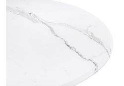 Деревянный стол Абилин 100х76 мрамор белый / белый матовый