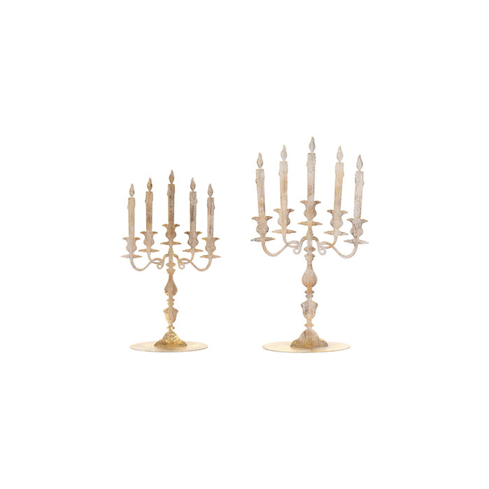 Набор из 2-х шт. Декор "Канделябры" 25,5x14x4,5см/31,5x17x4,8см