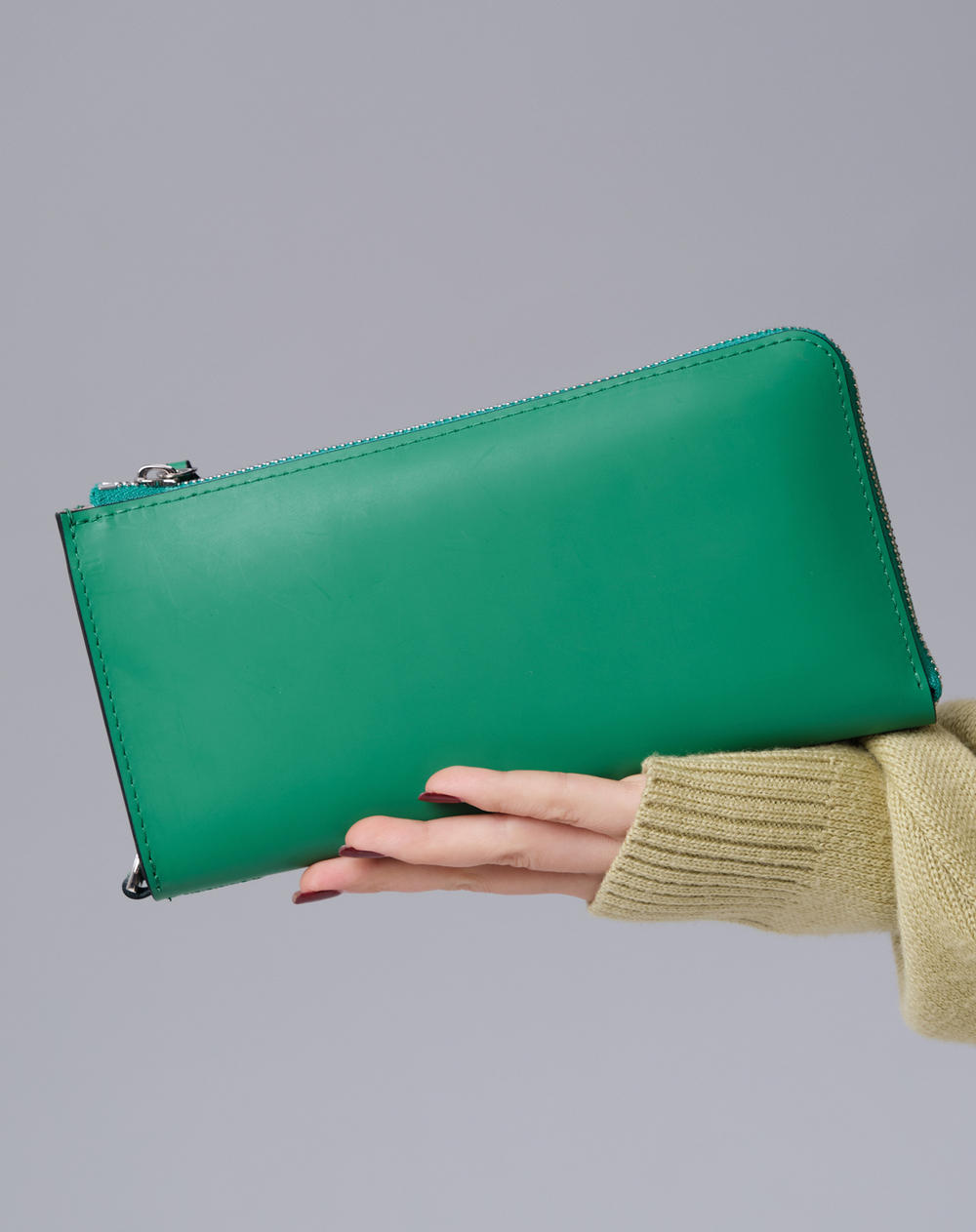 Клатч кожаный Azaro 30647 зеленая весна