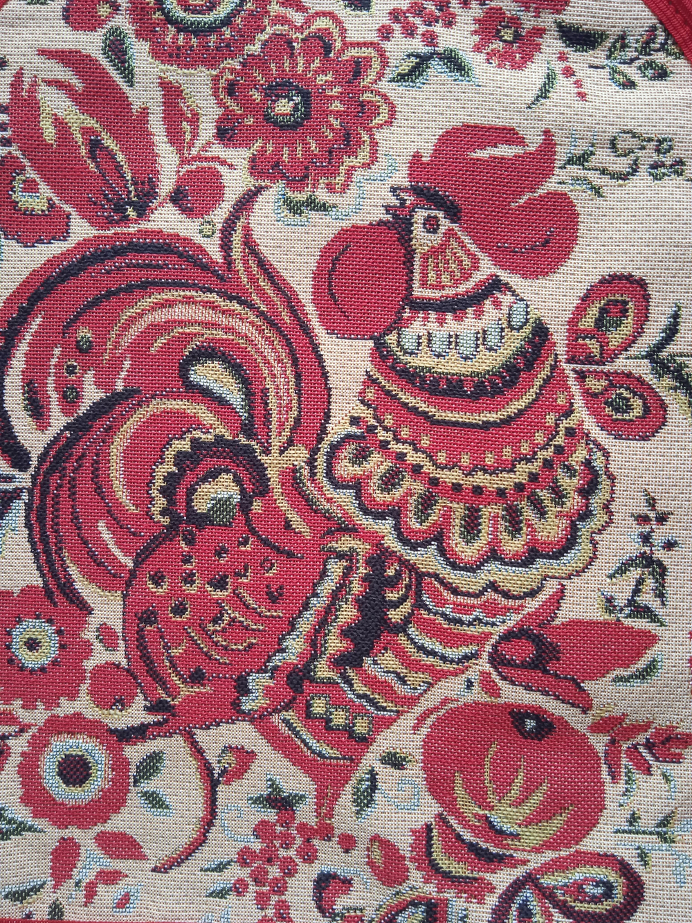 Гобеленовый набор для кухни Петушок красный (колпак на чайник и прихватка)