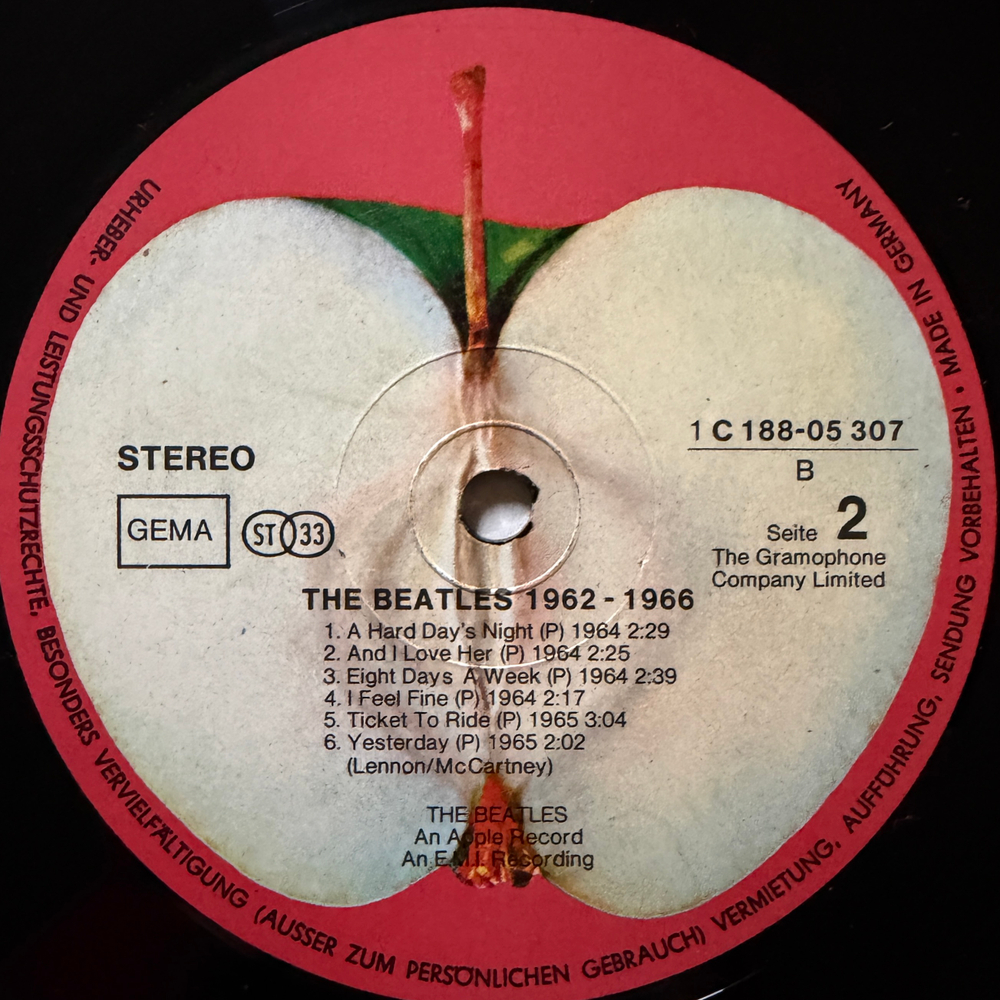 The Beatles ‎– 1962-1966 2LP (Германия 1973г.)Т