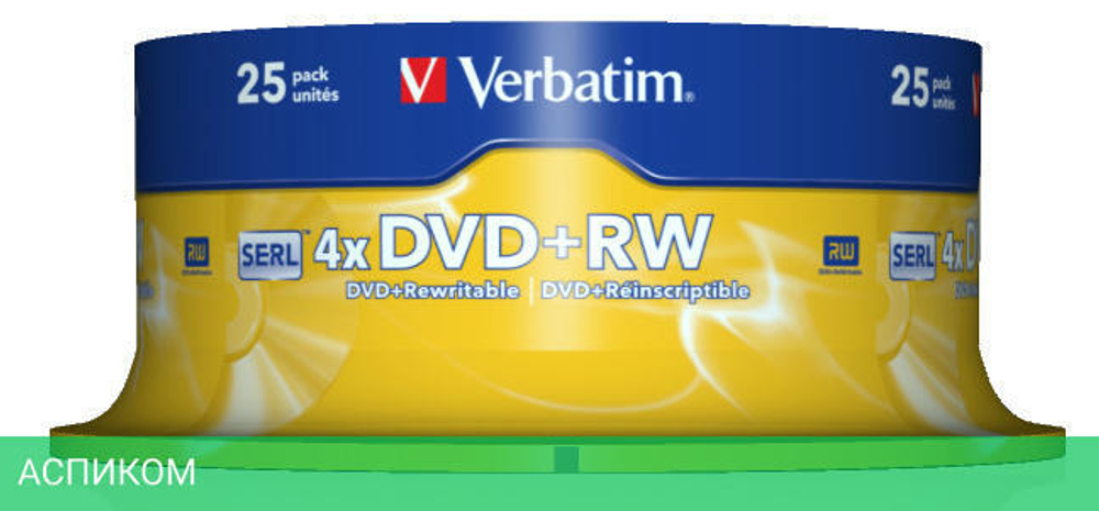 DVD-R диск Verbatim 4.7GB 16x Cake Box (43498)