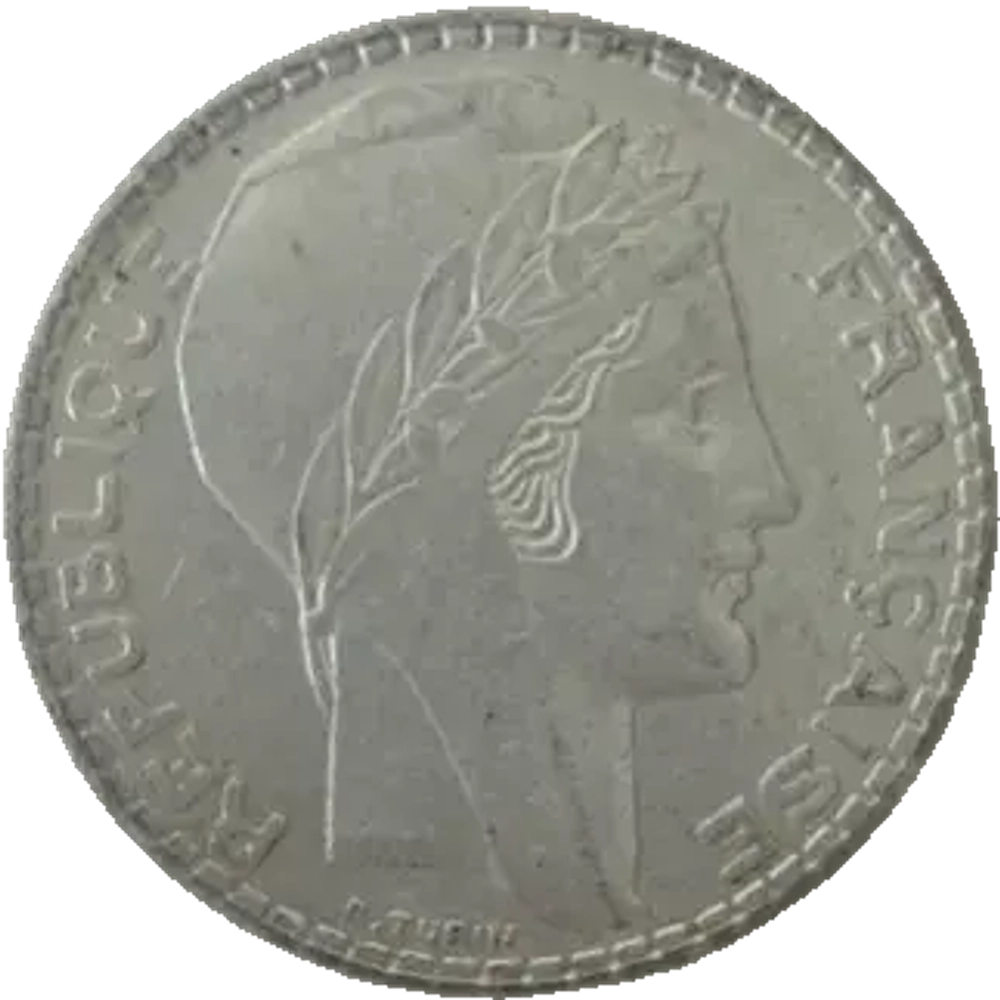 France, 20 Francs 1938 – "Turin" Series, AU