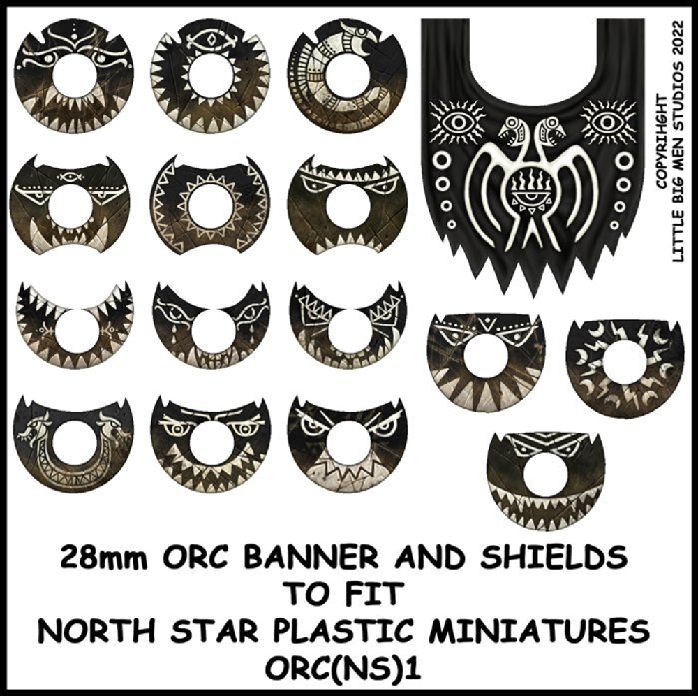 ORC(NS)1  Orc Banner & Shield Transfers
