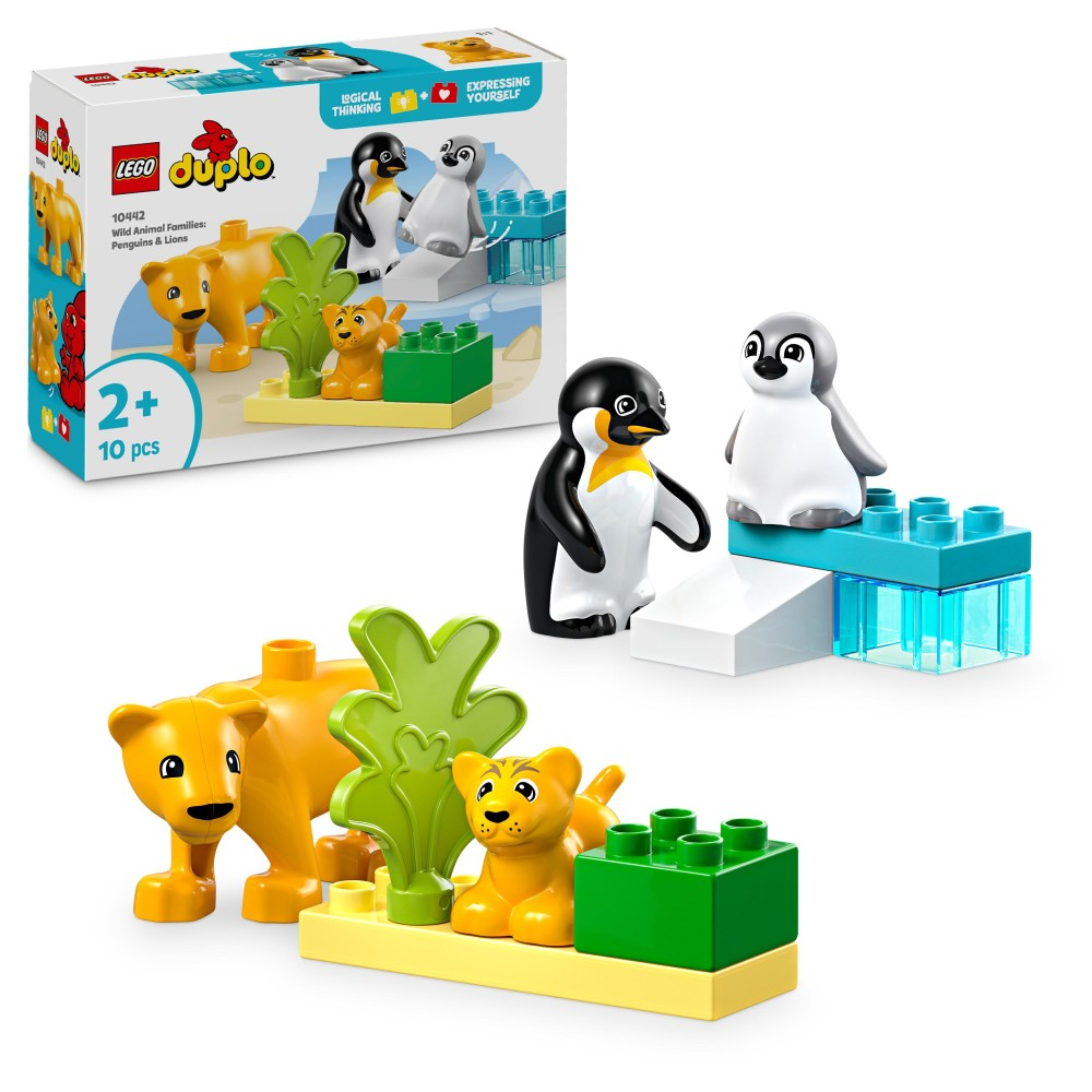 Конструктор LEGO DUPLO Town 10442 Семьи диких животных Пингвины и львы арт. 10442 10 дет — фото 1