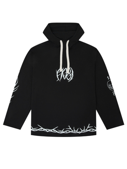 Лонгслив с капюшоном System 108 черный