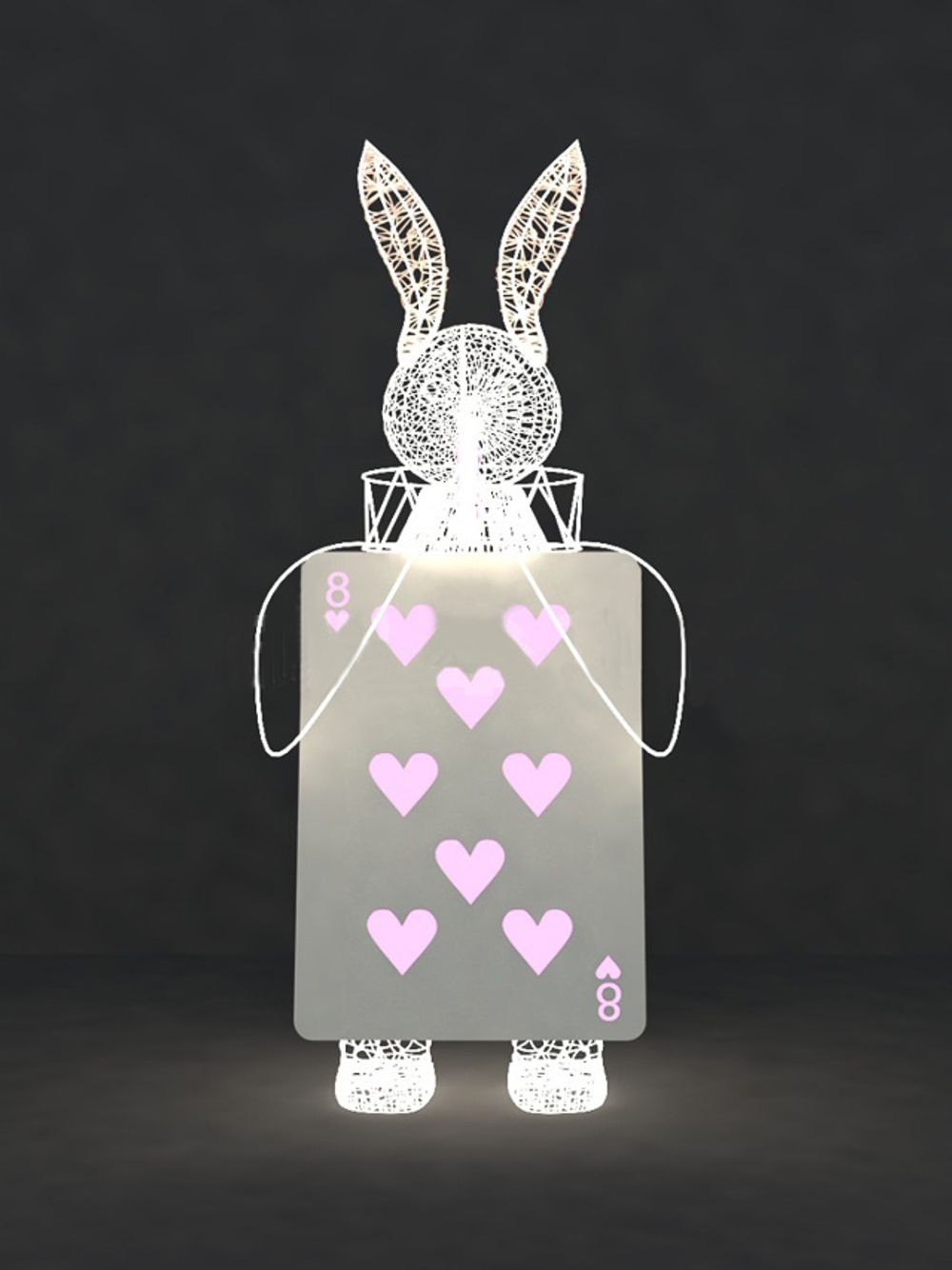 Светодиодная конструкция "Карта Кролик"