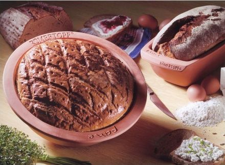 Форма керамическая для выпечки хлеба круглая Roemertopf