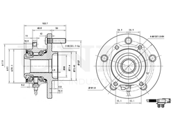 Ступица передняя (с ABS) UNIO HUB-20147