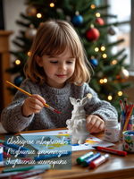 Ёлочная игрушка под покраску из пластика не раскрашенная белая