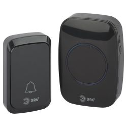 Звонок дверной ЭРА C88 беспроводной черный 38 мелодий