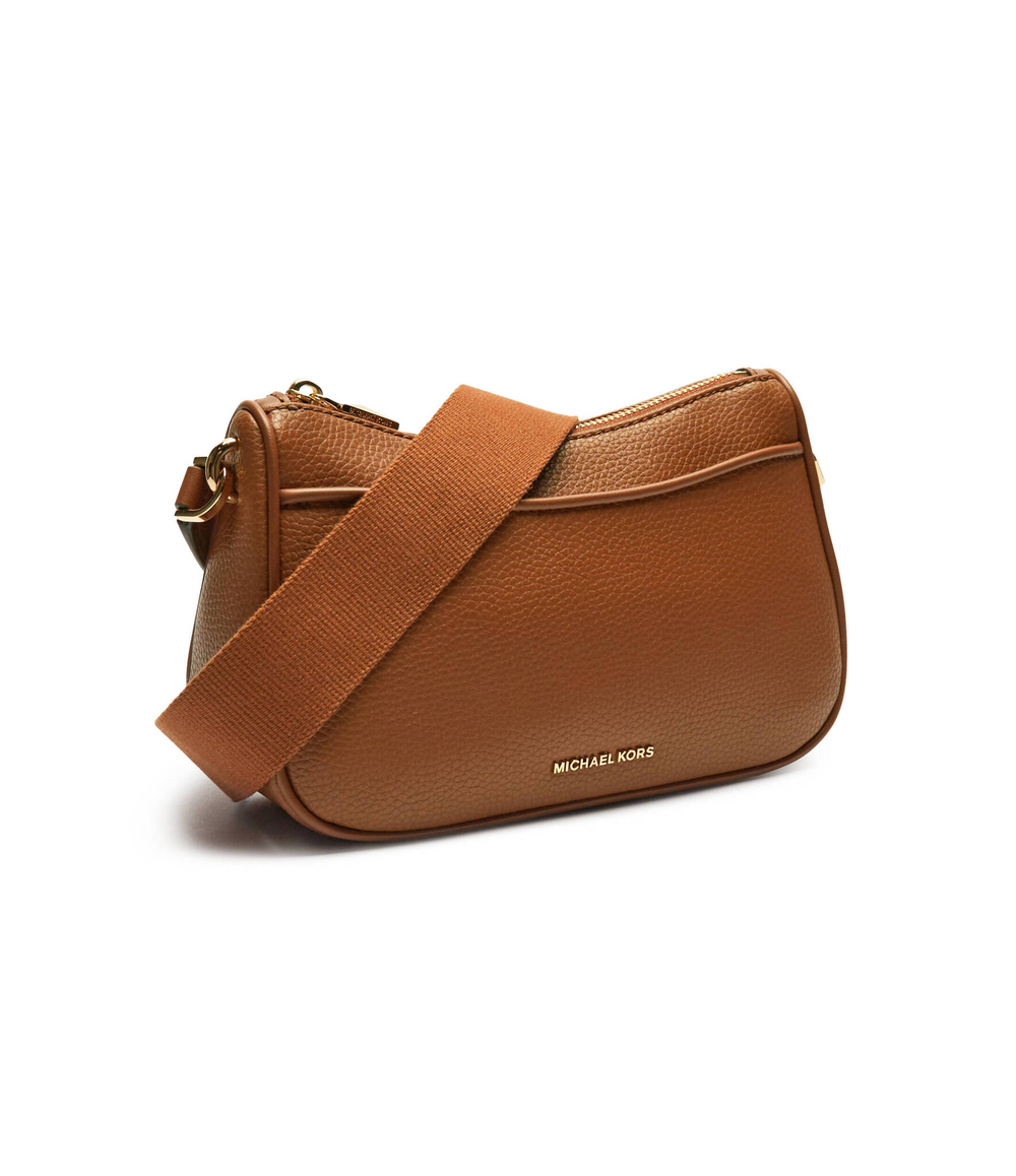 Кожаная сумка через плечо + поясная сумка Michael Kors - коричневый(32T4GJ6C6T)