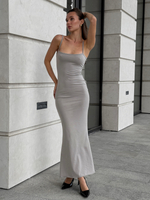 Платье обтягивающее на бретелях