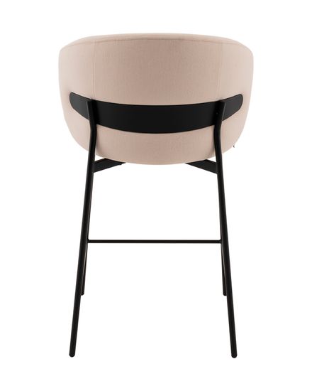 Стул полубарный Блейз велюр молочный