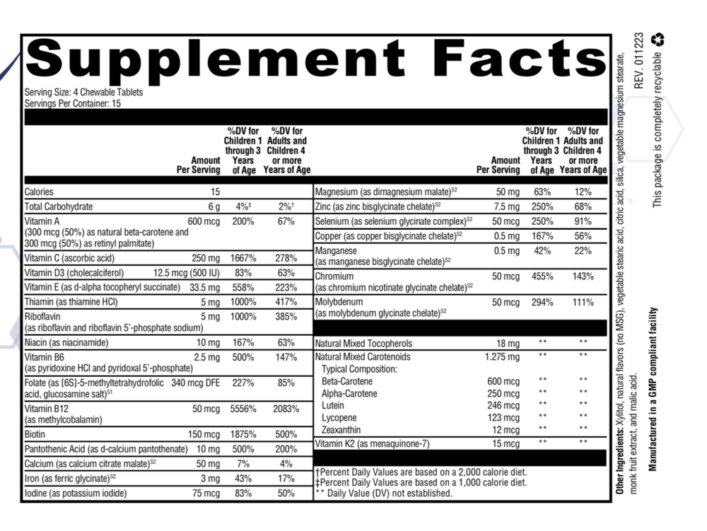 ASDHelp - SPECTRUM FORMULA + Iron Chewable 60 tablets