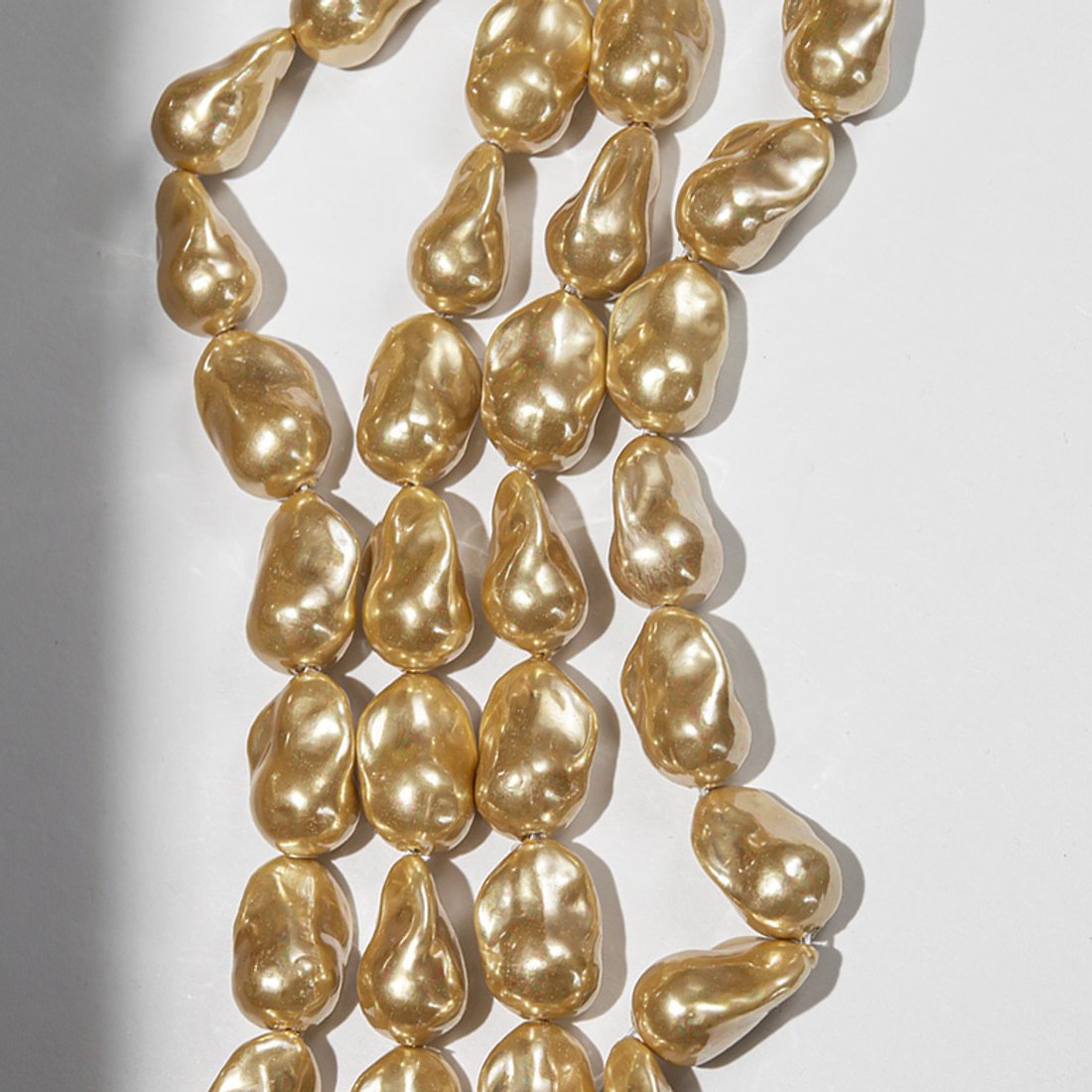 Хрустальный жемчуг в форме барочной жемчужины, карамельный 19*11,5мм