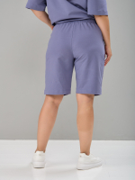 Костюм с шортами КНф-101П/серофиолетовый