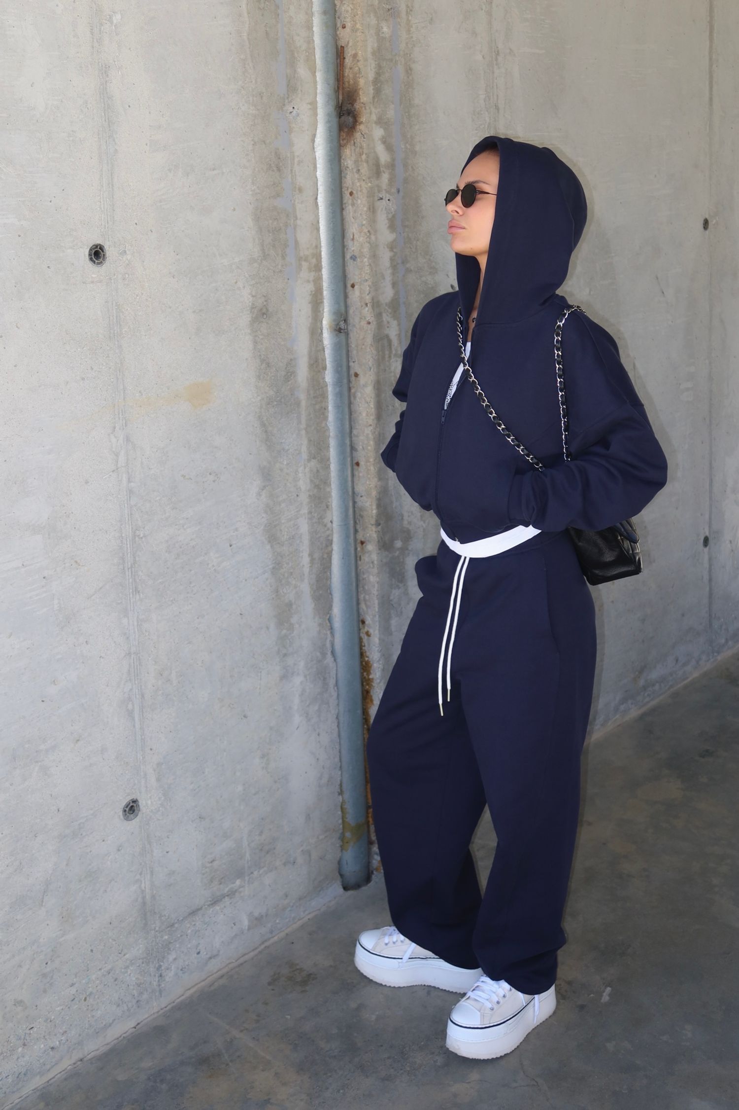 брюки-бананы, navy blue