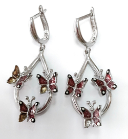 Серьги Эстерелла из серебра