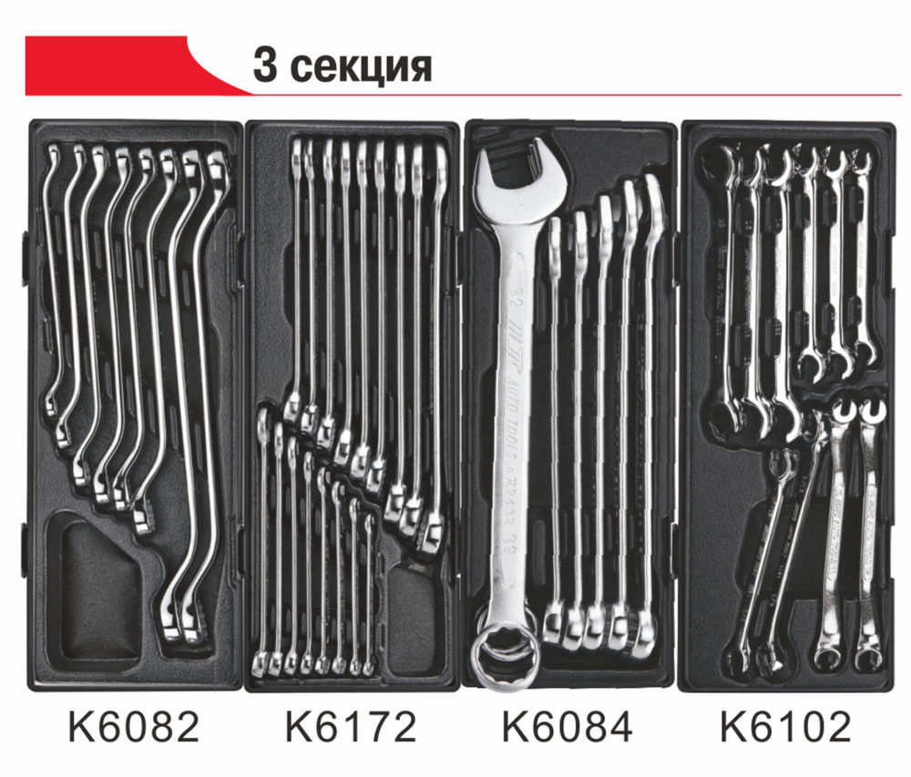 Тележка инструментальная 7 секций, в комплекте с набором инструментов (279 предметов) JTC /1