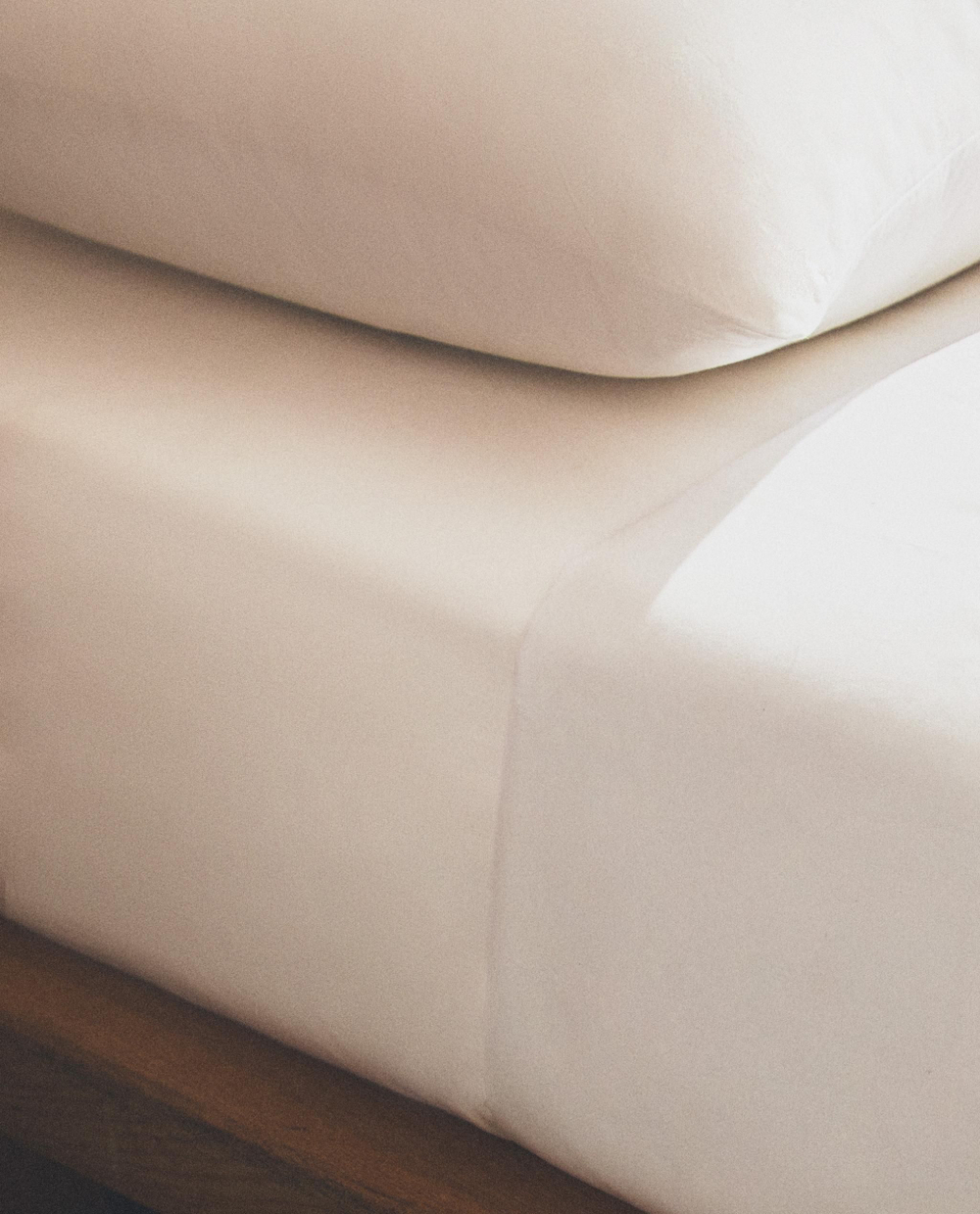 Zara Home - Простыня брюки из ситца / 30 см высотой (500 нитей), белый, 200х200х30 см
