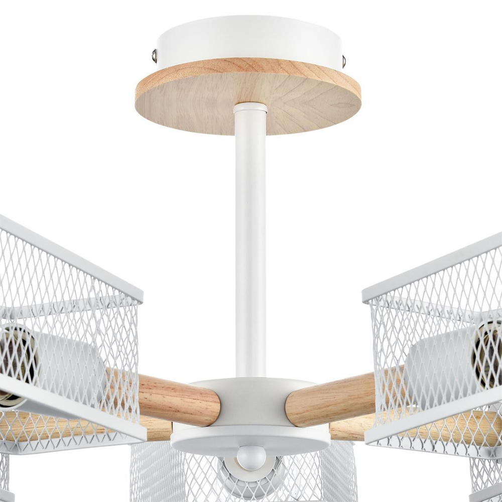 8246/5C COUNTY LN25 белый, металл/дерево Люстра потолочная Е27 5*60W 220V IRMA