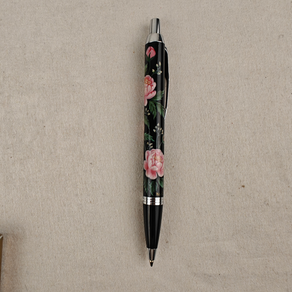 Ручка шариковая "Пионы" с ручной росписью
