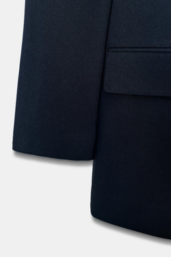 ZARA ДВУБОРТНЫЙ БЛЕЙЗЕР ОВЕРСАЙЗ, МОРСКОЙ СИНИЙ