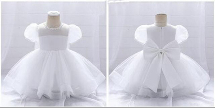 Платье №4/12 белое, рукав фонарик