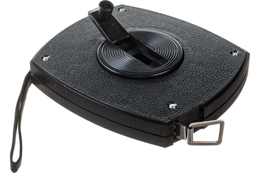 Рулетка, черный закрытый пластиковый корпус, стальная лента 30 м, 17730