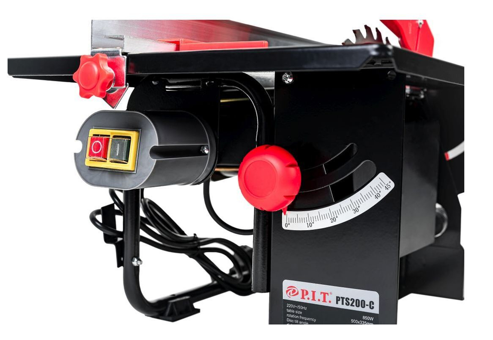 Пила стационарная элект. PTS200-C Мастер (850Вт,диск 200*16*2,4,стол 500*335,угол 45°)P.I.T.