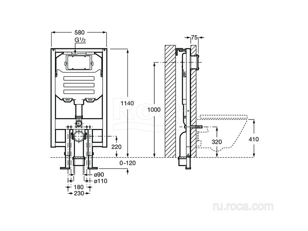 Система инсталляции Roca Duplo Compact 890080020