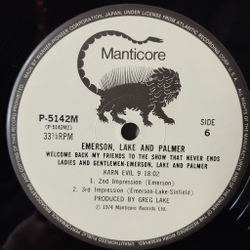 Винтажная виниловая пластинка LP Emerson, Lake and Palmer Welcome Back My Friends To The Show That Never Ends Ladies And Gentlemen (Japan 1974) (Obi)