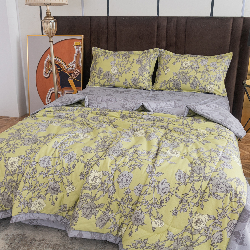 Комплект постельного белья Сатин с Одеялом 100% хлопок OB121