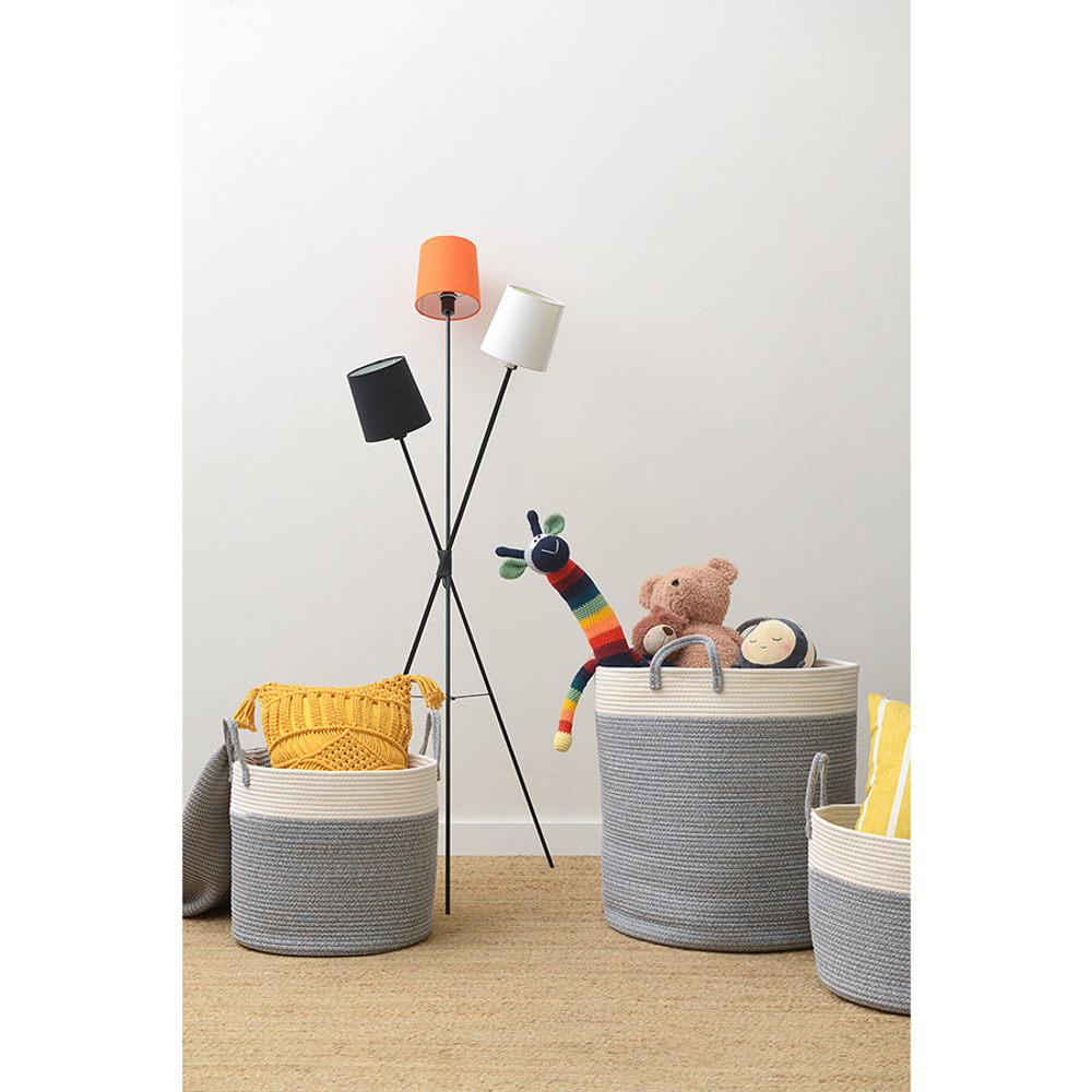 Корзина для хранения Bergenson Bjorn Iben 40х36см кремовая/светло-серая