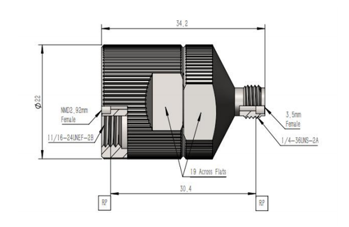 LT-NMD2.92F-3.5F, Коаксиальный переходник NMD 2.92 мм (розетка) / 3.5 мм (розетка)