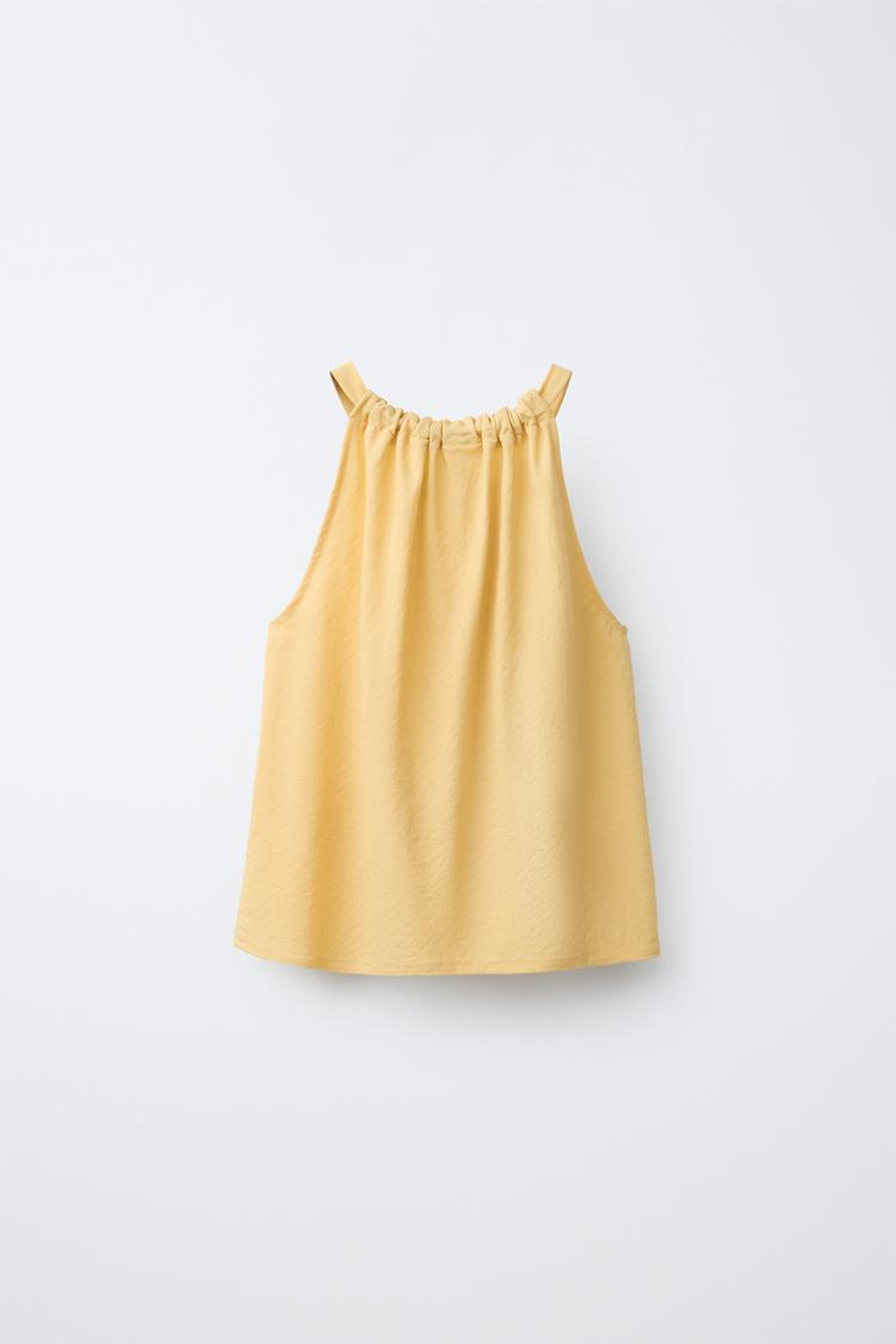 ZARA ТОП С ГОРЛОВИНОЙ ХАЛТЕР, ЖЕЛТЫЙ