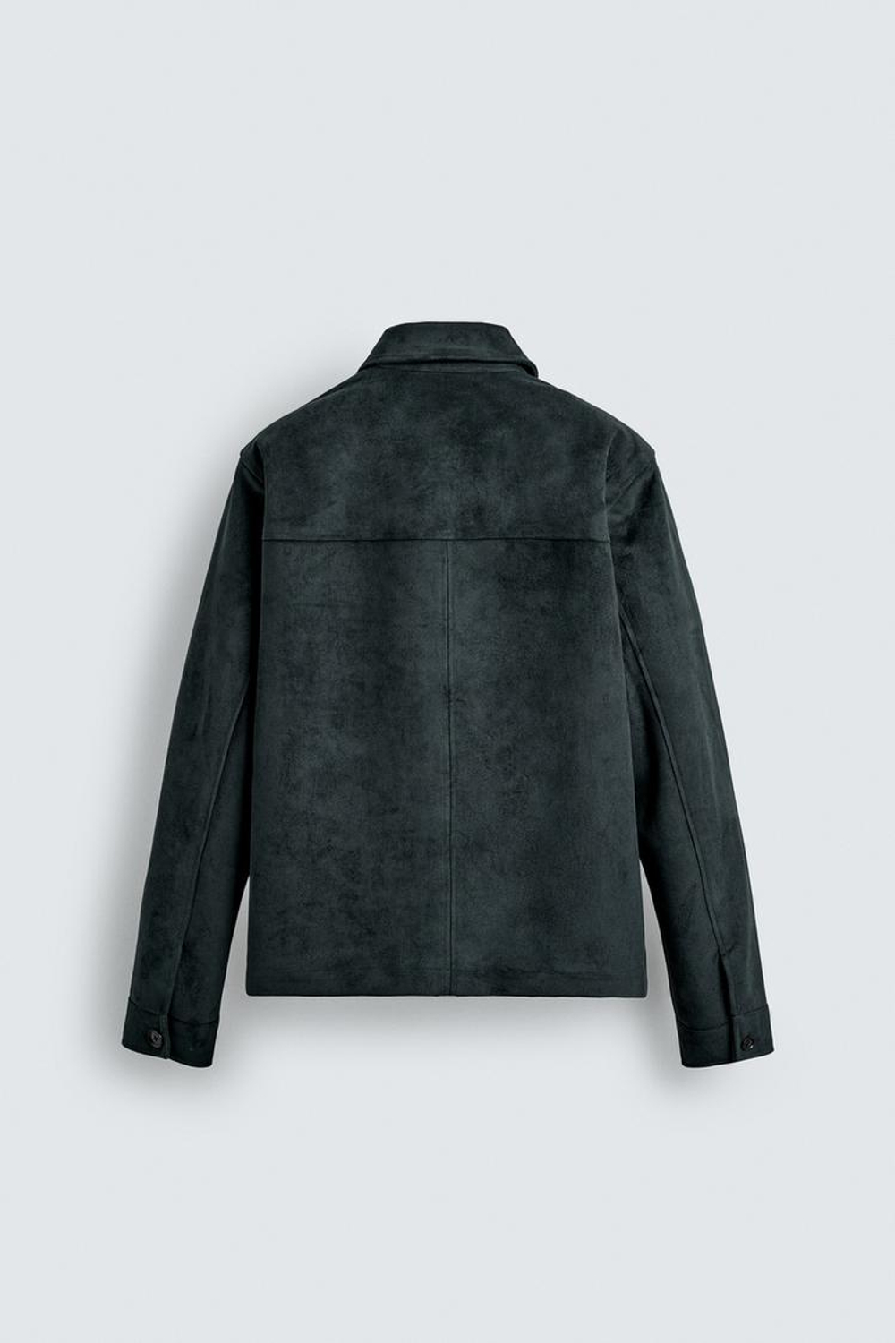 ZARA КУРТКА-РУБАШКА ИЗ ИСКУССТВЕННОЙ ЗАМШИ, МОРСКОЙ СИНИЙ