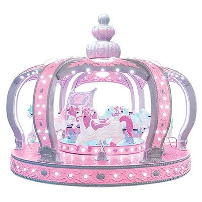 Электрическая карусель «Корона Принцессы» розовая, 12 мест