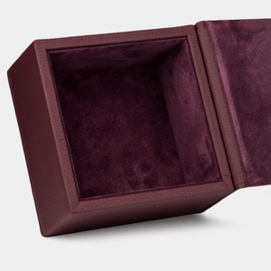Кофр для хранения из кожи теленка, бордового цвета