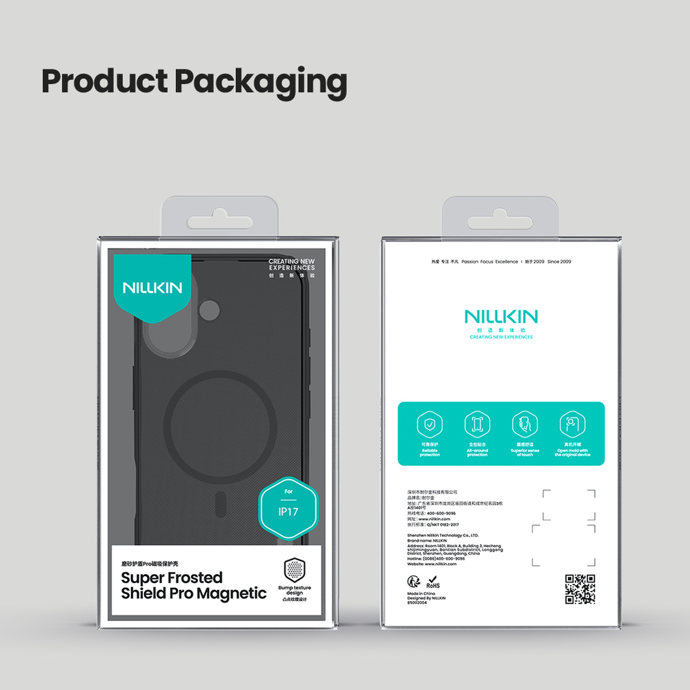 Чехол c MagSafe для iPhone 17, серия Super Frosted Shield Pro Magnetic (Clear version) прозрачный тонированный от Nillkin