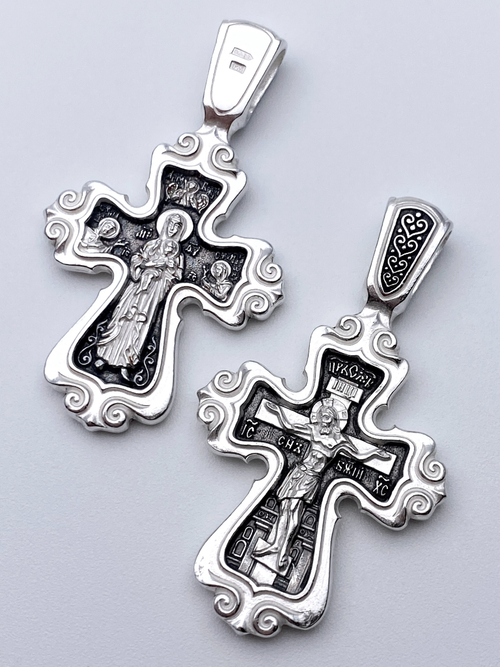 Крест из серебра/Чернение/Валаамская БМ