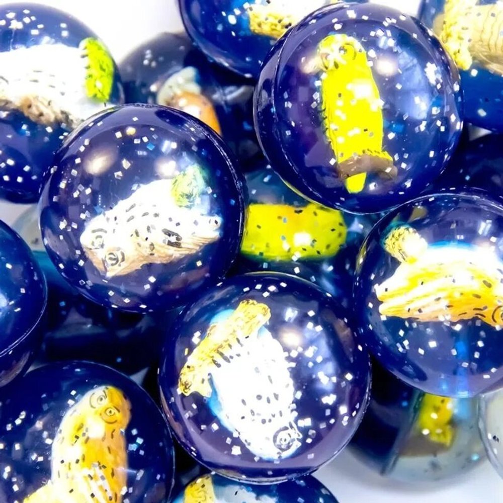 Мячи прыгуны 45 мм "Совы 3D" 20 шт.