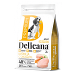 Delicana корм сухой для взрослых собак средних пород курица, овощи