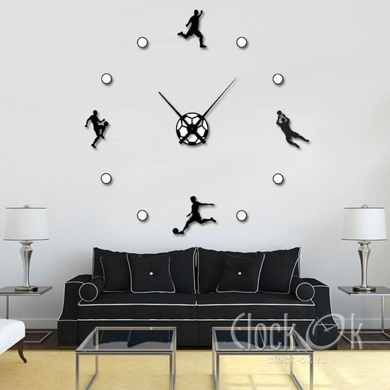 Настенные 3D часы Футбол