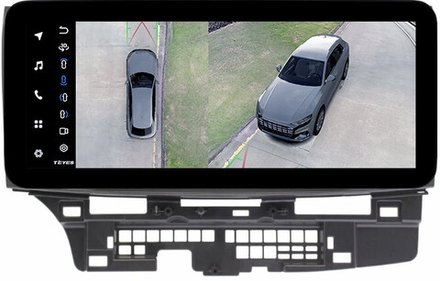 Магнитола для Mitsubishi Lancer X 2007-2016 (рамка 9) - Teyes LUX ONE 360 монитор 12.3" 2K QLED на Android 10, 6Гб+128Гб, CarPlay, 4G SIM-слот, 4 камеры в комплекте